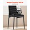Metal Dining Chairs with Cushioned Seat, PVC Leather and Ergonomic Design